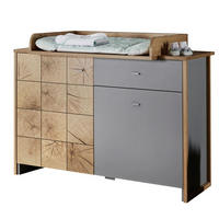 SKÖTBORD Flavo 125,2/90,8/56 cm  - grå/antracit, Trend, metall/trämaterial (125,2/90,8/56cm) - Jimmylee