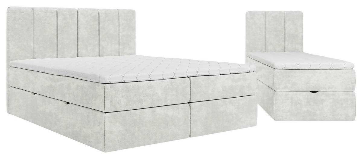 FAMILIENBETT - Creme/Schwarz, Design, Holzwerkstoff/Kunststoff (210/200cm) - Esposa