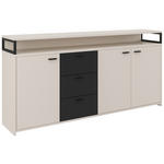 SIDEBOARD  in 177,3/87,8/38 cm  - Kaschmir/Schwarz, KONVENTIONELL, Holzwerkstoff/Kunststoff (177,3/87,8/38cm) - Xora