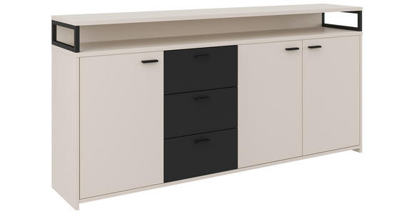 SIDEBOARD  in 177,3/87,8/38 cm  - Kaschmir/Schwarz, KONVENTIONELL, Holzwerkstoff/Kunststoff (177,3/87,8/38cm) - Xora