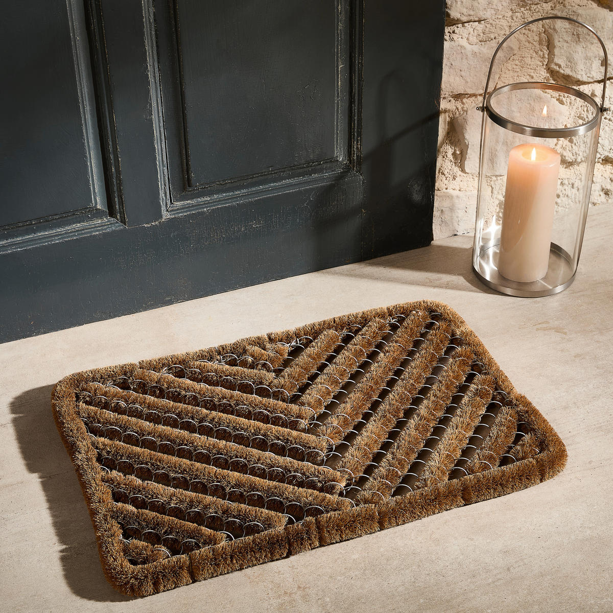 FUSSMATTE  40/60 cm  Naturfarben  Abstraktes  - Naturfarben, KONVENTIONELL, Naturmaterialien (40/60cm) - Esposa