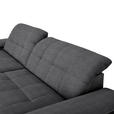 ECKSOFA in Webstoff Dunkelgrau  - Dunkelgrau/Schwarz, Design, Textil/Metall (180/265cm) - Carryhome