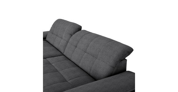 ECKSOFA in Webstoff Dunkelgrau  - Dunkelgrau/Schwarz, Design, Textil/Metall (180/265cm) - Carryhome