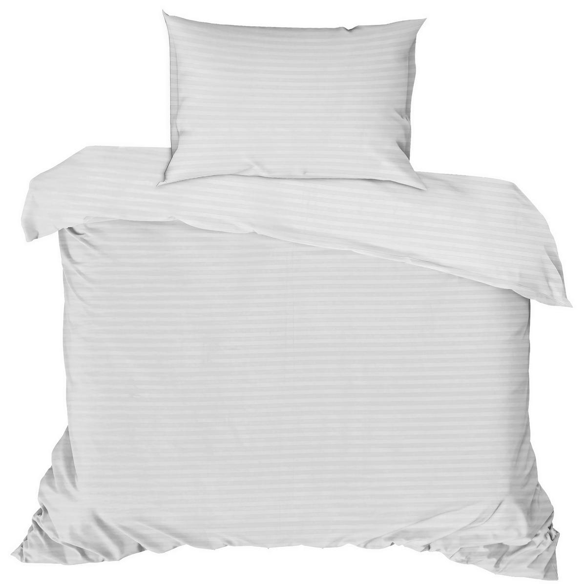 BETTWÄSCHE Satin 155/220 cm  - Weiß, Basics, Textil (155/220cm)