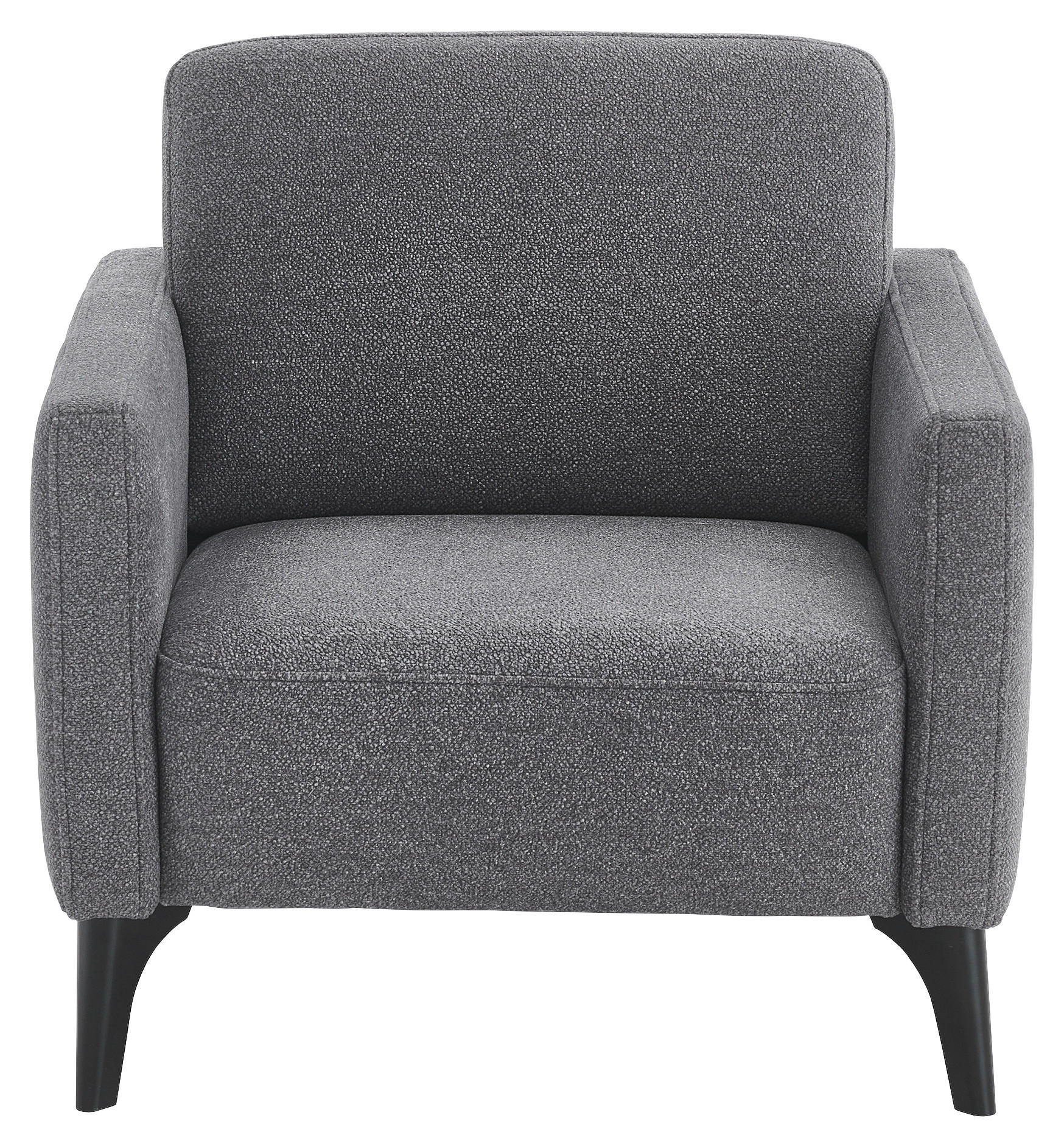 SESSEL Mikrofaser Grau  - Schwarz/Grau, Design, Textil/Metall (91/88/92cm) - Elegando