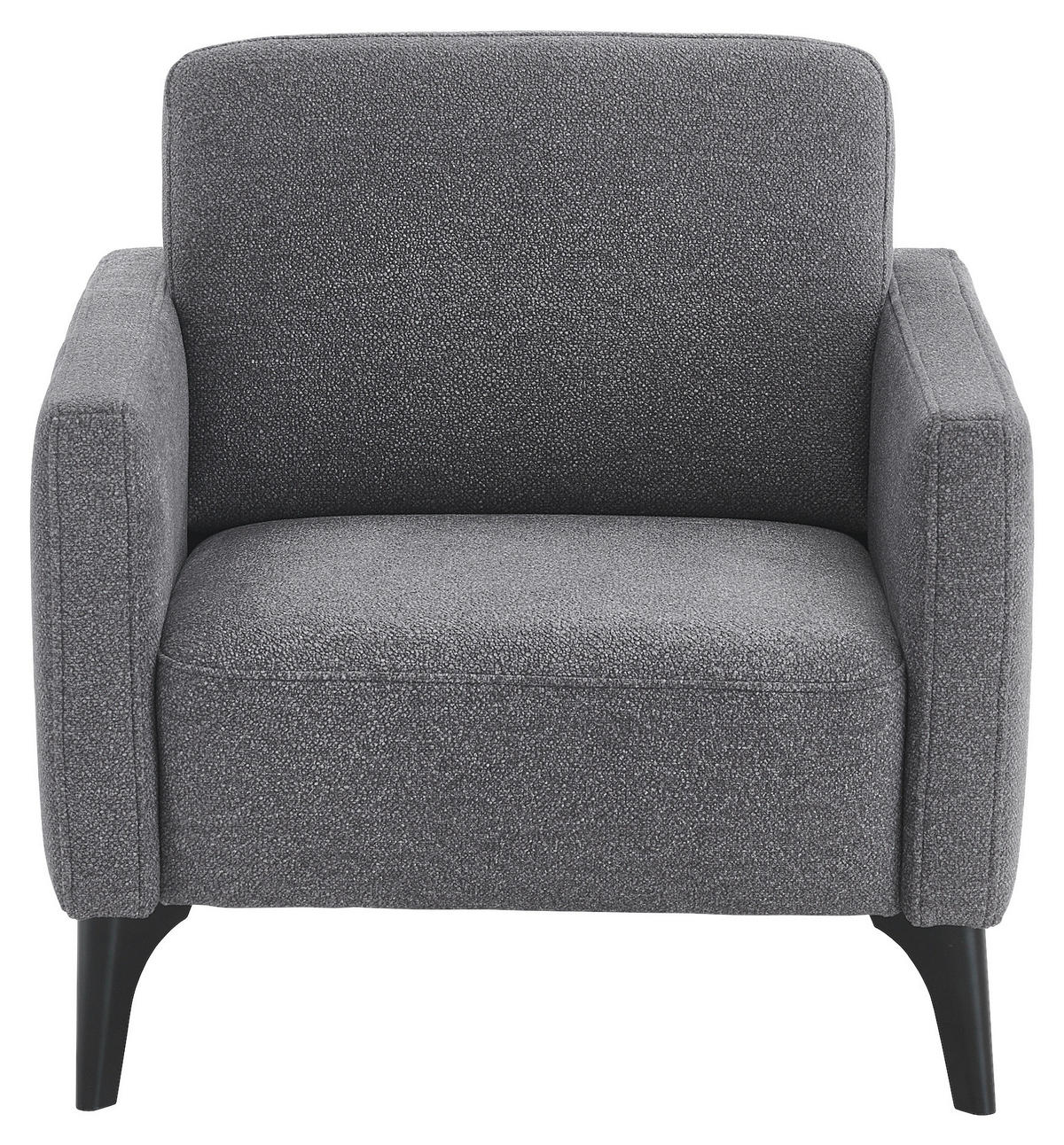 SESSEL Mikrofaser Grau  - Schwarz/Grau, Design, Textil/Metall (91/88/92cm) - Elegando