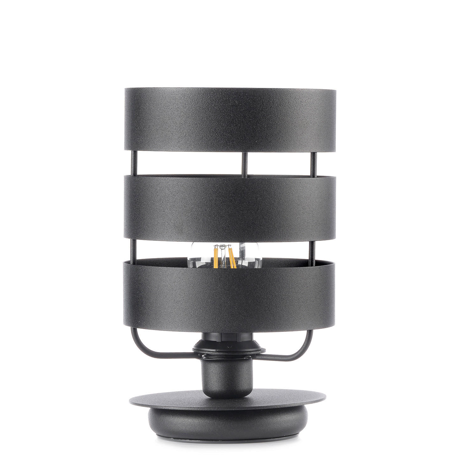 LAMPA NA NOČNÍ STOLEK, E27, 17/28.5 cm  - černá, Design, kov (17/28.5cm)