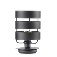 LAMPA NA NOČNÍ STOLEK, E27, 17/28.5 cm  - černá, Design, kov (17/28.5cm)