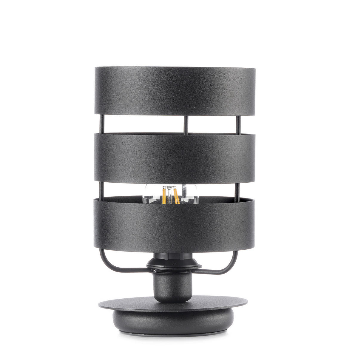 LAMPA NA NOČNÍ STOLEK, E27, 17/28.5 cm  - černá, Design, kov (17/28.5cm)