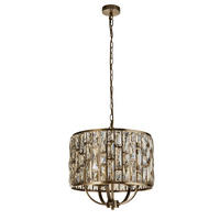 HÄNGELEUCHTE 44/42.5-150 cm  - Champagner, Design, Glas/Metall (44/42.5-150cm)