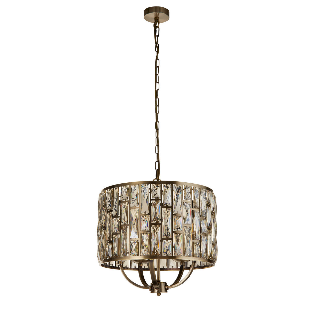 HÄNGELEUCHTE 44/42.5-150 cm  - Champagner, Design, Glas/Metall (44/42.5-150cm)