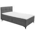 BOXBETT 120/200 cm  in Dunkelgrau  - Dunkelgrau, Basics, Holzwerkstoff/Textil (120/200cm) - Xora