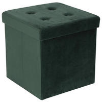 SITZBOX in Textil, Holzwerkstoff Grün  - Grün, Modern, Holzwerkstoff/Textil (38/38/38cm) - Carryhome