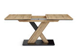 ESSTISCH 110-150/70/75,5 cm Schwarz, Eichefarben rechteckig  - Eichefarben/Schwarz, Design (110-150/70/75,5cm) - Cantus