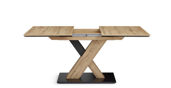 ESSTISCH in Holzwerkstoff 110(150)/70/75,5 cm - Eichefarben/Schwarz, Design, Holzwerkstoff (110(150)/70/75,5cm) - Cantus