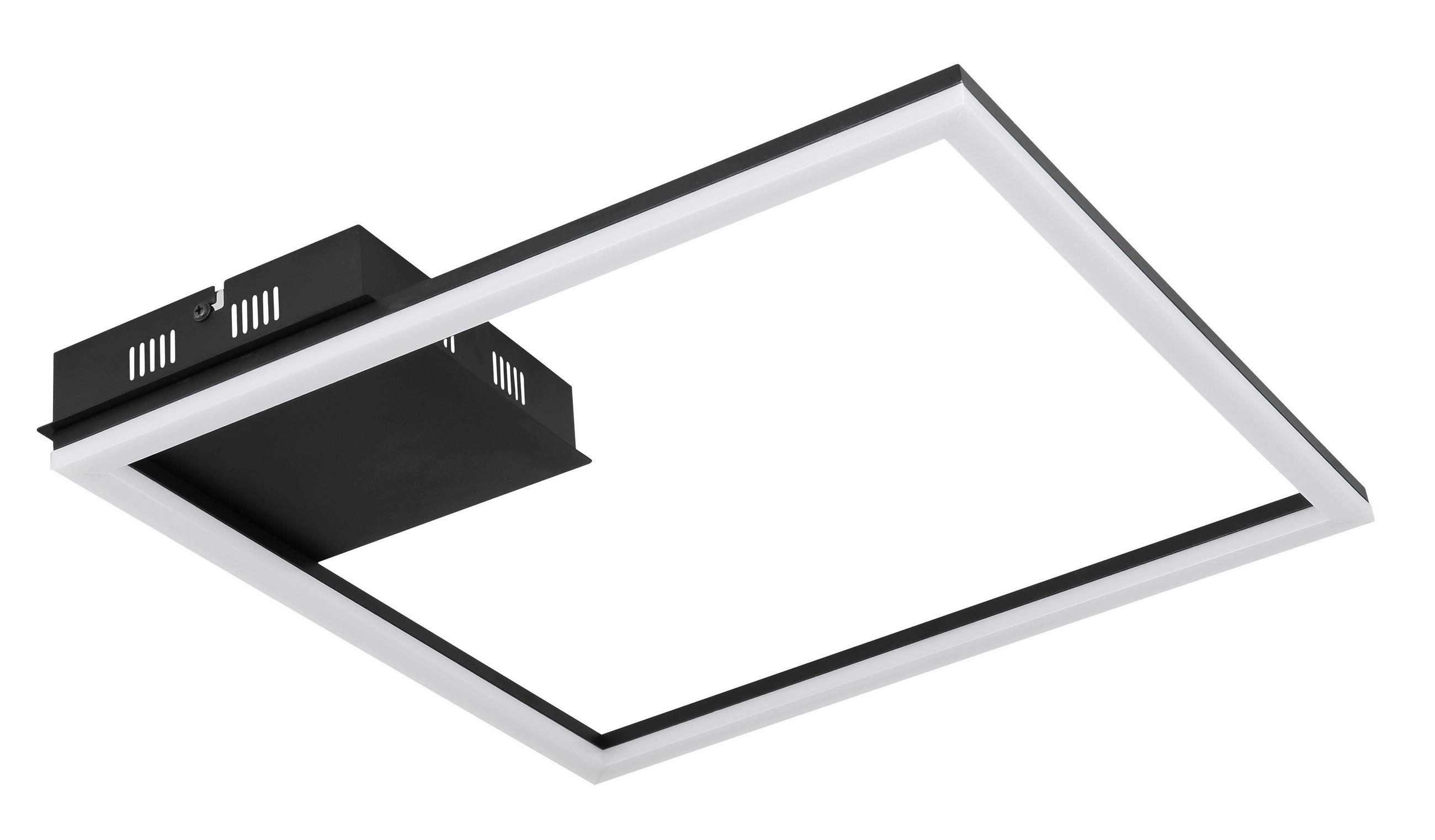 STROPNÍ LED SVÍTIDLO, 40/40/5,5 cm - černá/opál, Design, kov/plast (40/40/5,5cm) - Globo