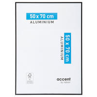 BILDERRAHMEN 50/70 cm  - Schwarz, Basics, Glas/Metall (50/70cm) - Nielsen