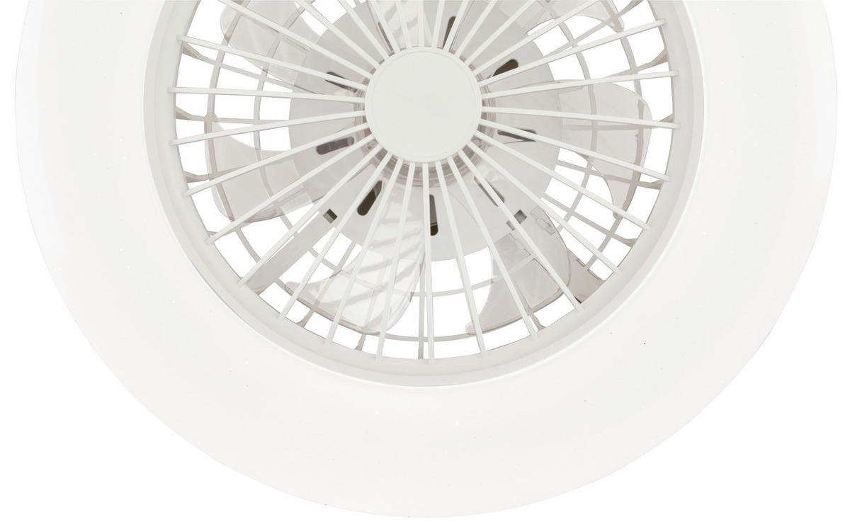 DECKENVENTILATOR 48.5/14.5 cm   - Weiß, Design, Kunststoff (48.5/14.5cm)