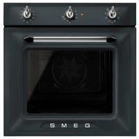 EINBAUBACKOFEN SF69M3TNO  - Schwarz, ROMANTIK / LANDHAUS, Metall (59,7/59,7/54,8cm) - SMEG