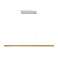 LED-HÄNGELEUCHTE 120/4/55-150 cm  - Silberfarben/Braun, Natur, Holz/Kunststoff (120/4/55-150cm) - Herzblut