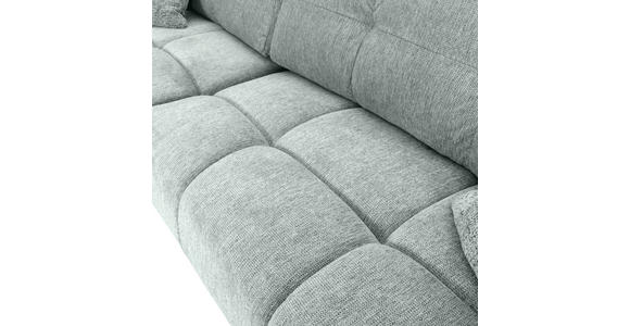 ECKSOFA in Flachgewebe Hellgrau  - Hellgrau/Schwarz, KONVENTIONELL, Textil/Metall (180/295cm) - Carryhome