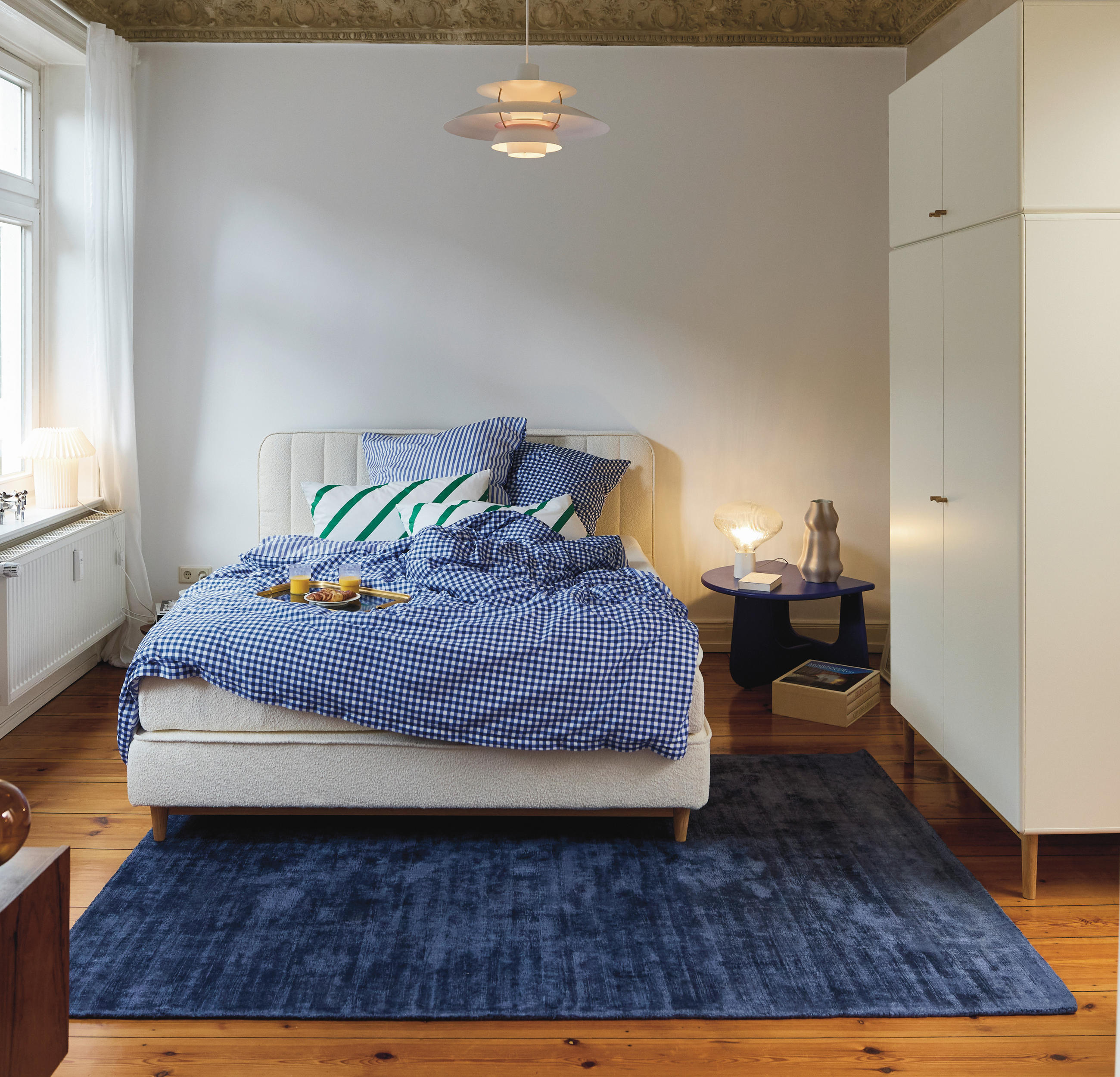 RUČNO TKANI TEPIH 160/230 cm   plava   - plava, Basics, tekstil (160/230cm) - Tom Tailor