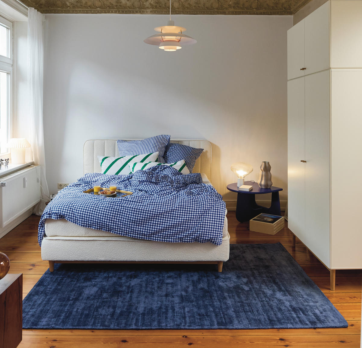 ROČNO TKANA PREPROGA  160/230 cm  tkano  modra  - modra, Basics, tekstil (160/230cm) - Tom Tailor