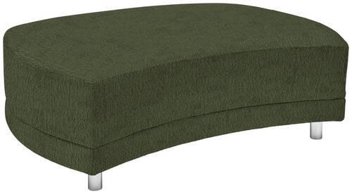 HOCKER in Textil Olivgrün  - Silberfarben/Olivgrün, Design, Kunststoff/Textil (142/46/100cm) - Carryhome