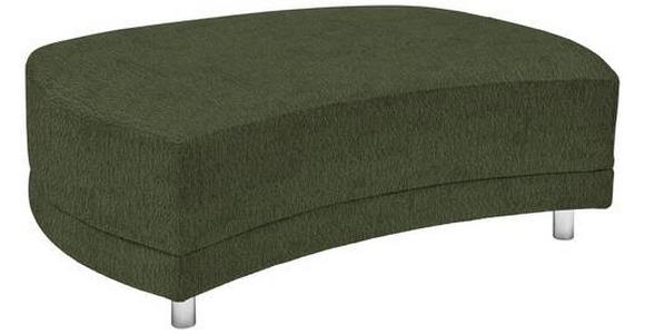 HOCKER in Textil Olivgrün  - Silberfarben/Olivgrün, Design, Kunststoff/Textil (142/46/100cm) - Carryhome