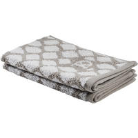RUČNÍK PRO HOSTY, 30/50 cm, barvy stříbra, tmavě šedá - barvy stříbra/tmavě šedá, Design, textil (30/50cm) - Dieter Knoll
