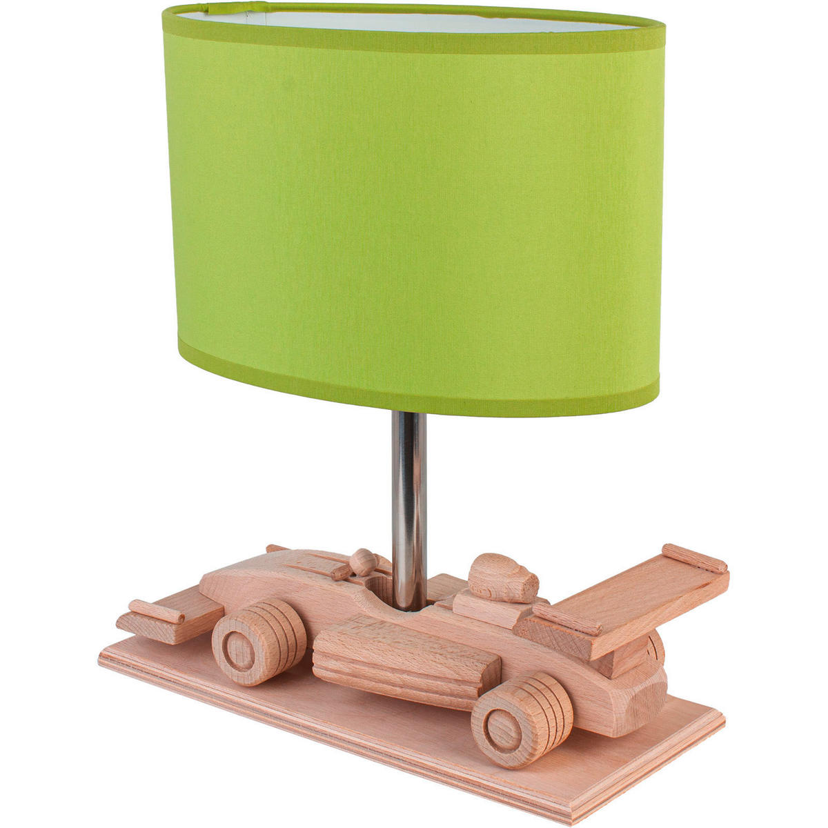 DĚTSKÁ STOLNÍ LAMPIČKA, 32/14/27 cm - zelená/přírodní barvy, Basics, dřevo/kompozitní dřevo (32/14/27cm)