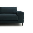 ECKSOFA  in Flachgewebe Petrol  177/253 cm  - Petrol/Schwarz, Design, Textil/Metall (177/253cm) - Dieter Knoll