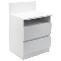 NACHTSCHRANK 39,7/59/32 cm, Weiß,  - Weiß, Basics, Holzwerkstoff (39,7/59/32cm) - Boxxx