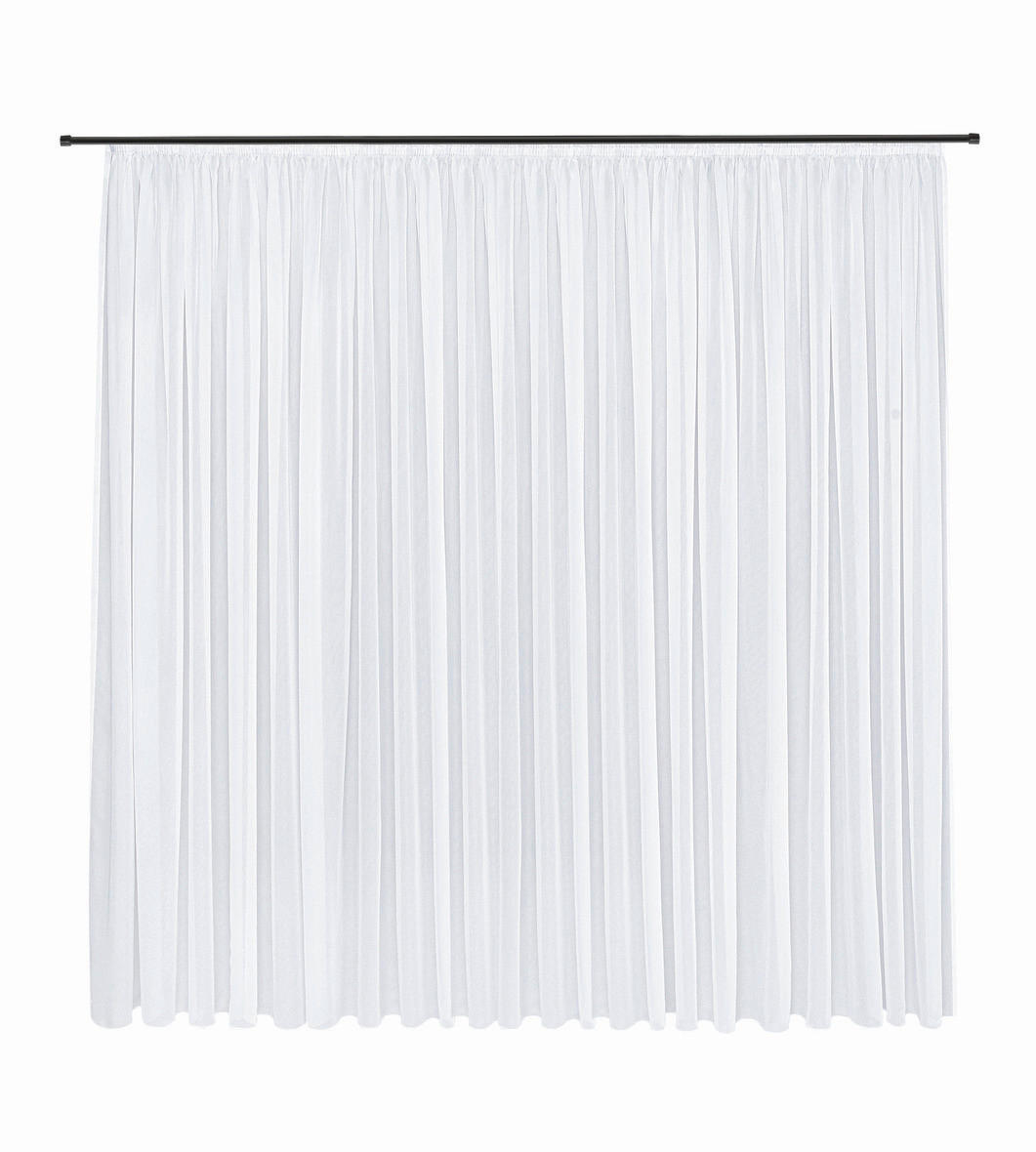 FERTIGSTORE  transparent  600/245 cm   - Weiß, Basics, Textil (600/245cm)