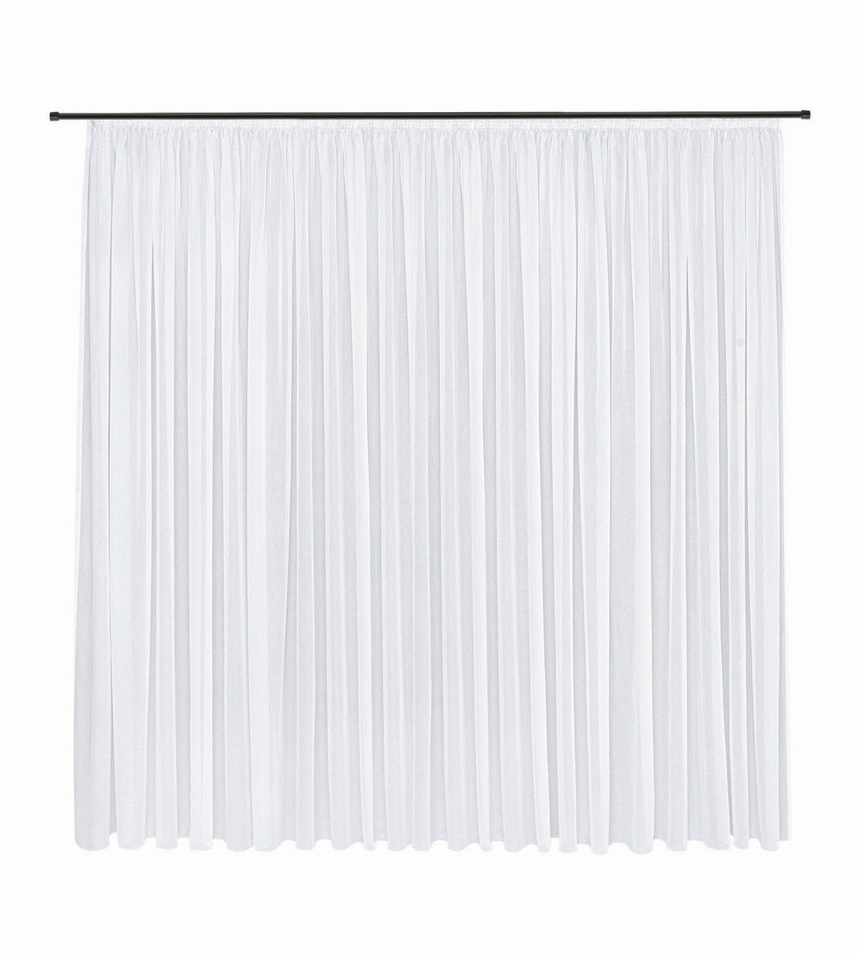 FERTIGSTORE  transparent  600/245 cm   - Weiß, Basics, Textil (600/245cm)