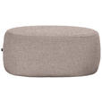 HOCKER in Textil Hellbraun  - Hellbraun/Schwarz, MODERN, Kunststoff/Textil (88/43/66cm) - Hom`in