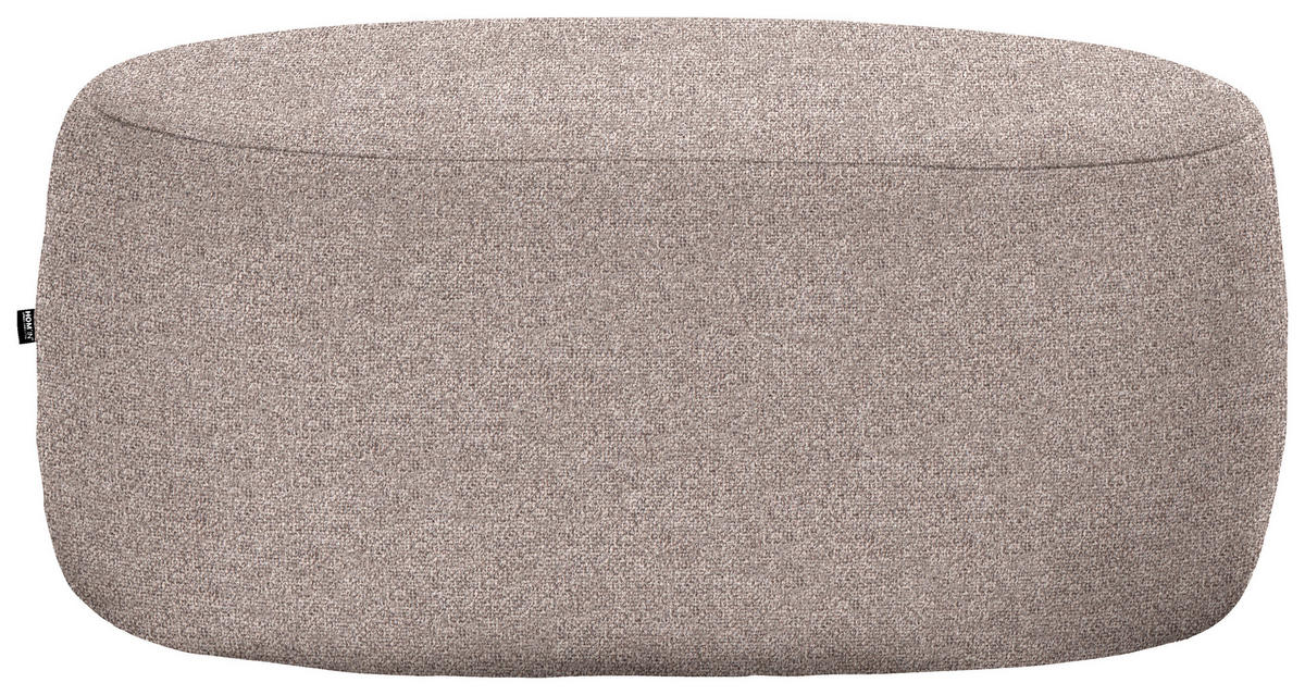 HOCKER in Textil Hellbraun  - Hellbraun/Schwarz, MODERN, Kunststoff/Textil (88/43/66cm) - Hom`in