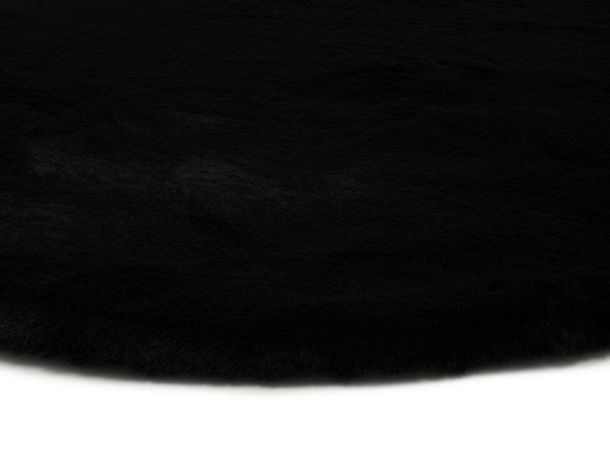 HOCHFLORTEPPICH 160/160 cm Silky Haven Schwarz  - Schwarz, Basics, Textil (160/160cm) - Novel