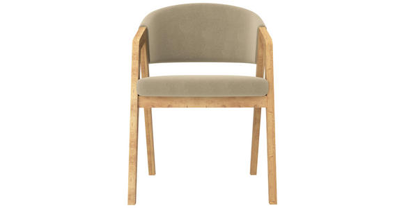 ARMLEHNSTUHL in Mikrofaser - Taupe, KONVENTIONELL, Holz/Textil (59/96/60cm) - Carryhome