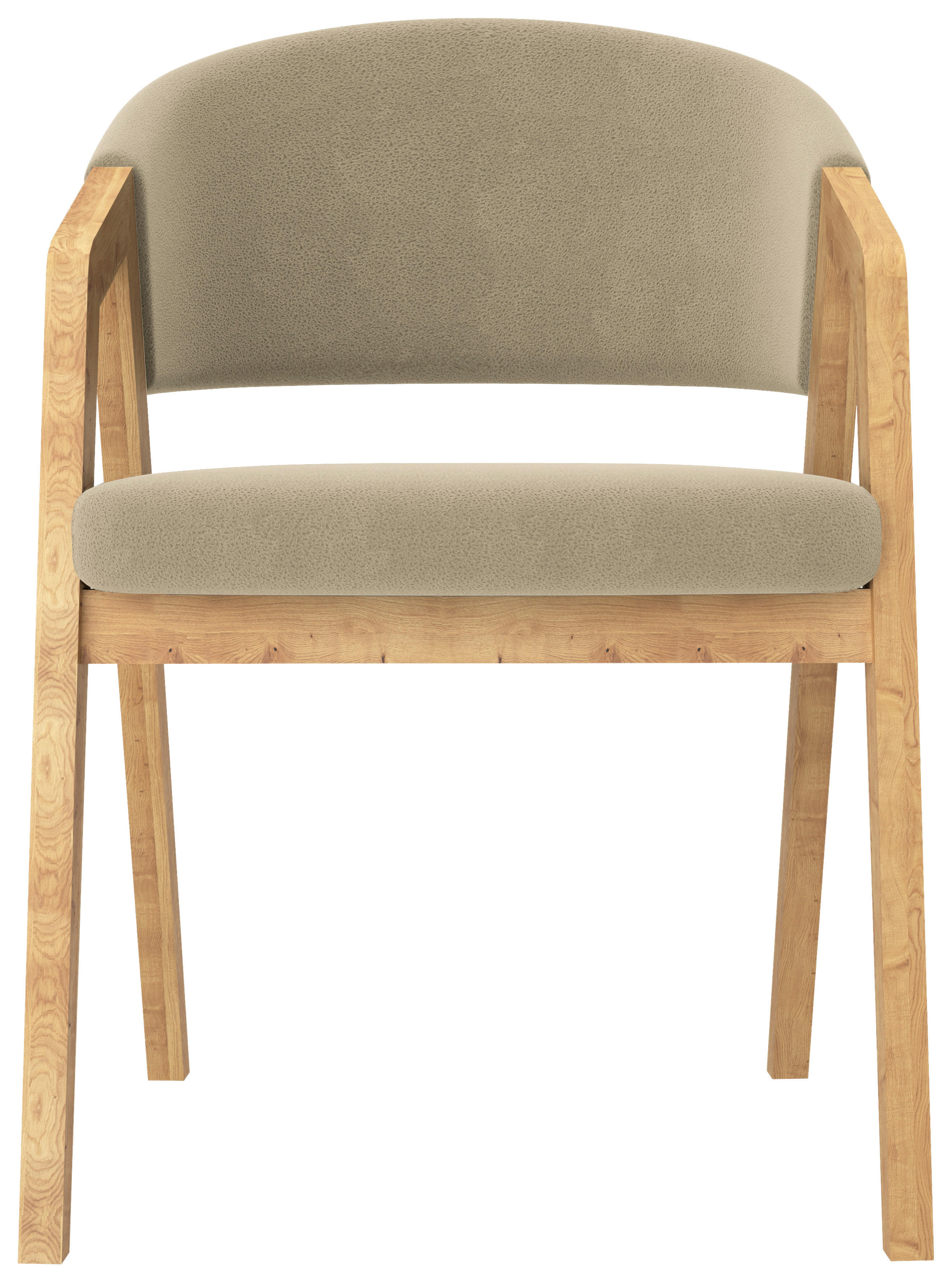 ARMLEHNSTUHL  in Mikrofaser  - Taupe, KONVENTIONELL, Holz/Textil (59/96/60cm) - Carryhome