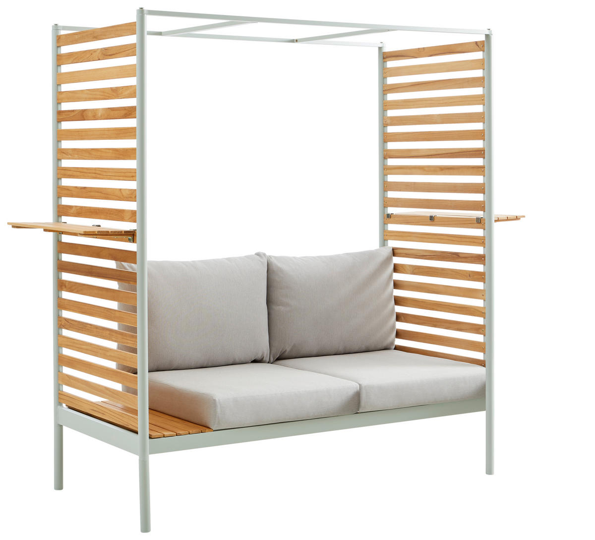 GARTENSET  - Hellgrau/Mintgrün, Design, Holz/Textil (169/170,5/77cm) - Ambia Garden