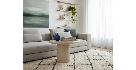 BEISTELLTISCH 59,5/39,5-46/40,5 cm Creme organisch  - Creme, LIFESTYLE, Holzwerkstoff (59,5/39,5-46/40,5cm) - Novel