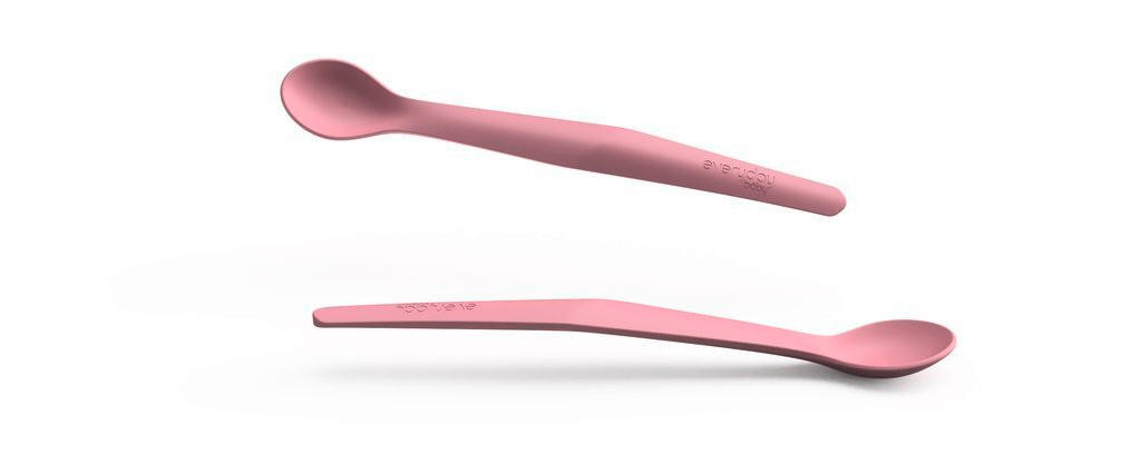 SET ŽLIČICA ZA KAŠICU   - prljavo ružičasta, Basics (10,6/23,3/2,7cm) - Everyday Baby