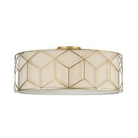 DECKENLEUCHTE 60 W     - Beige/Goldfarben, Trend, Kunststoff/Textil (57/19/57cm) - MAYTONI