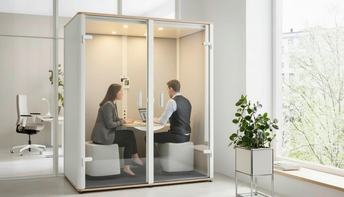 MEETINGBOX BOSSELINO DUO - Weiß, MODERN, Glas/Holzwerkstoff (190,9/215,5/99,4cm) - Bosse