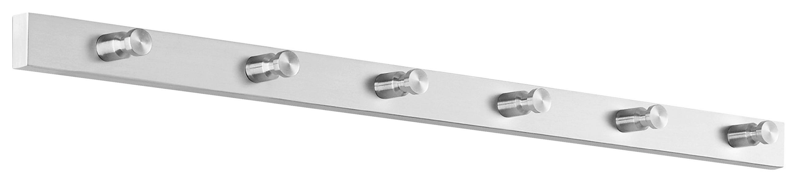 GARDEROBENLEISTE  in Edelstahlfarben  - Edelstahlfarben, Design, Metall (60cm) - Zack