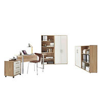 BÜRO erweiterbar, abschließbar Weiß, Sonoma Eiche - Weiß/Sonoma Eiche, MODERN, Holzwerkstoff/Metall - MID.YOU