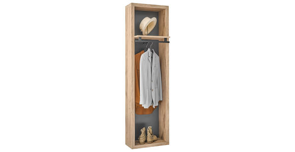 GARDEROBENPANEEL in 51/178/35 cm - Eichefarben/Anthrazit, Basics, Holzwerkstoff (51/178/35cm) - Carryhome