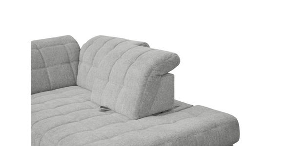ECKSOFA in Webstoff Grau 302/216 cm - Schwarz/Grau, Design, Holz/Textil (302/216cm) - Xora