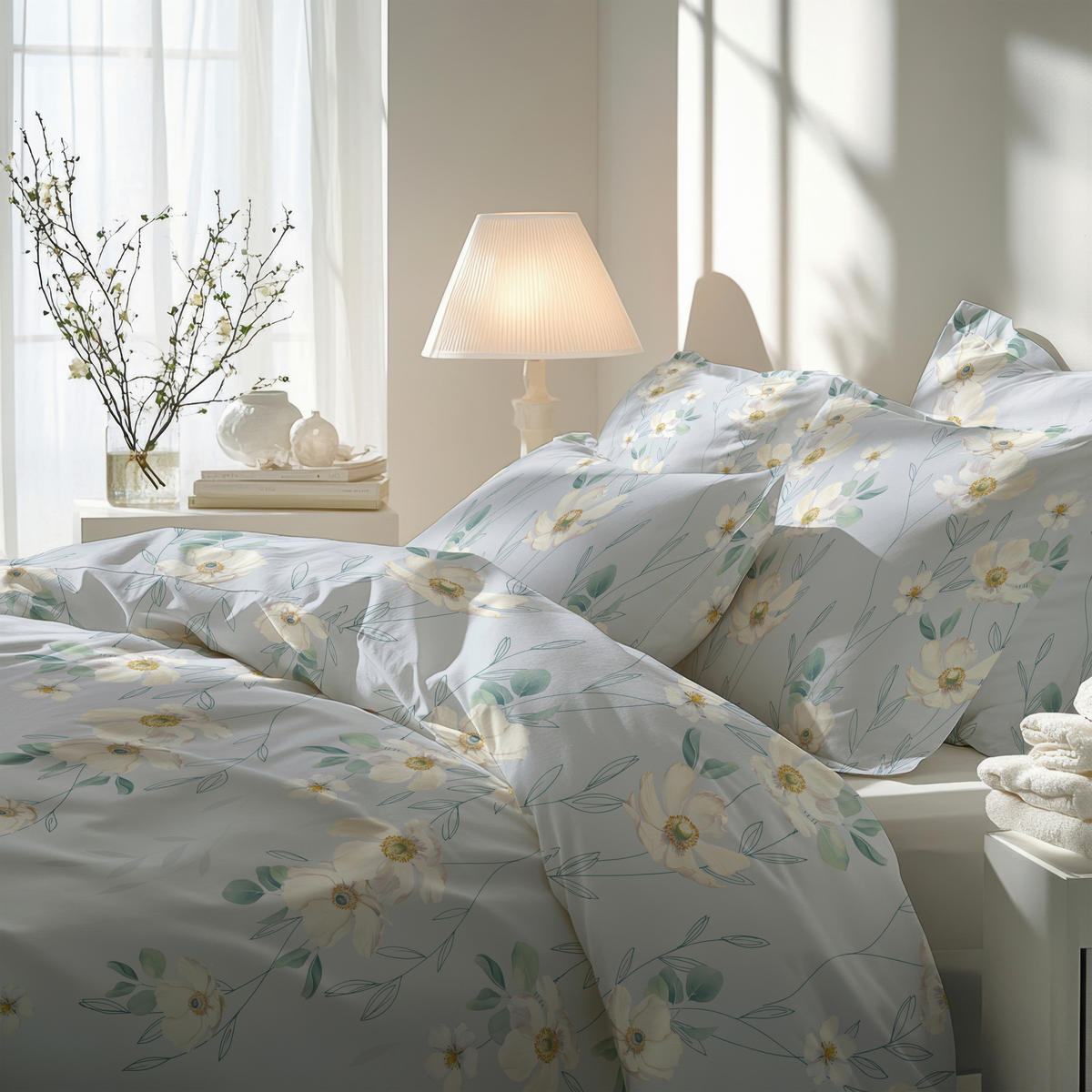 BETTWÄSCHE 2-teilig Satin 135/200 cm  - Blau, Basics, Textil (135/200cm) - Florella